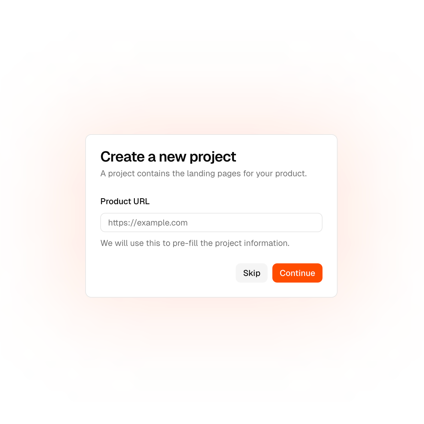 AI-powered landing page creation